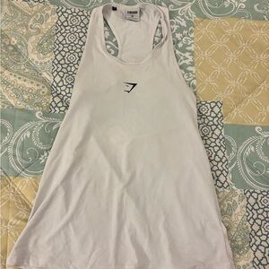 White Gymshark Cut-out Racer Back Top, size XS